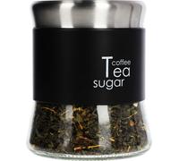 KADAX Rangement de cuisine, récipient en verre "Alset", distributeur de thé, 0.8L, distributeur noir