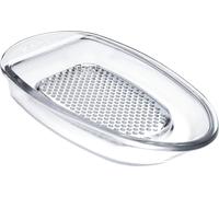 KADAX Râpe à fruits en verre "Livorno", Râpe ovale pour aliments, Râpe à pommes, Râpe en verre, 22 cm, Tranpare
