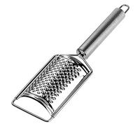 KADAX Râpe en acier inoxydable, râpe de cuisine avec poignée confortable, râpe manuelle pour légumes, fruits, carottes, ail, oignon, fromage, gingembre, parmesan, maniable, argenté (râpe fine)