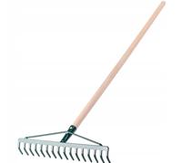 Râteau KADAX, râteau large pour jardin, râteau à gazon en métal, 16 dents