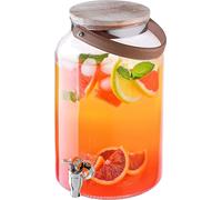 KADAX Récipient en verre avec couvercle de robinet et poignée, 5,6 l