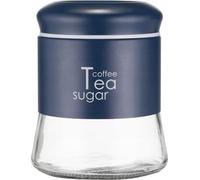 KADAX Récipient pour café, thé, sucre, 750 ml, verre avec couvercle, cuisine, bleu marine