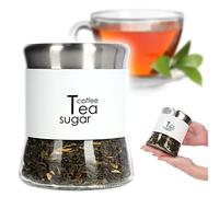 KADAX Récipients en verre, récipients pour café, thé en feuilles, récipients à café, récipients à thé, récipients à sucre, récipients de stockage d'aliments, récipients de stockage (750 ml, blanc)