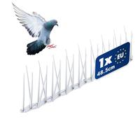 KADAX Répulsif anti-oiseaux en blanc - Pointes en plastique contre les pigeons, résistant aux intempéries et efficace, idéal pour les fenêtres, le toit, le balcon et le jardin