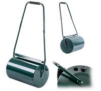 KADAX Rouleau à gazon, 50 cm de largeur, 32 cm de diamètre, remplissable avec de l'eau ou du sable, rouleau de jardin en métal, rouleau pour gazon pour l'entretien de la pelouse et la compactage du
