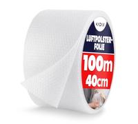 KADAX Rouleau de film à bulles pour déménagement et utilisation de meubles, emballage en plastique transparent 100m x 40cm transparent