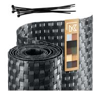 KADAX Ruban de clôture anthracite pour panneaux de clôture 19 cm 2,55 m Couverture de clôture