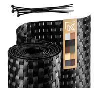 KADAX Ruban de clôture en technorotin, 19 x 255 cm, 10 Couleurs, Bandes d'écran, Rouleau d'écran, Protection Contre Le Vent pour Balcon, terrasse, Tapis de clôture résistant aux intempéries (Noir)