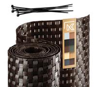 KADAX Ruban de clôture en technorotin, 19 x 255 cm, 10 Couleurs, Bandes d'écran, Rouleau d'écran, Protection Contre Le Vent pour Balcon, Tapis de clôture résistant aux intempéries,(Noir/Marron)