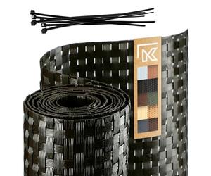 KADAX Ruban de clôture en technorotin, 19 x 255 cm, 10 Couleurs, Bandes d'écran, Rouleau d'écran, Protection Contre Le Vent pour Balcon, terrasse, Tapis de clôture résistant aux intempéries (Vert)