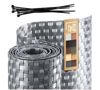 KADAX Ruban de clôture en technorotin, 19 x 255 cm, 10 Couleurs, Bandes d'écran, Rouleau d'écran, Protection Contre Le Vent pour Balcon, terrasse, Tapis de clôture résistant aux intempéries (Gris)