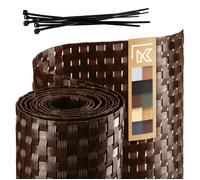 KADAX Ruban de clôture marron pour panneaux de clôture 19 cm 2,55 m