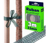 KADAX Ruban de fixation flexible pour plantes et arbres - 3,3 cm x 3 m - Avec structure en maille - Vert