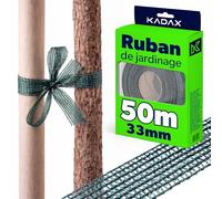 KADAX Ruban de fixation flexible pour plantes et arbres - 3,3 cm x 50 m - Avec structure en maille - Vert