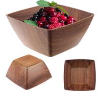 KADAX Saladier, bol en plastique 16 cm, pour salades, fruits, snacks, carré