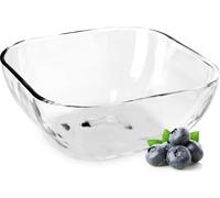 KADAX saladier en verre "Carini", Saladier, Carré saladier en verre, bol, Transparent, 14 cm, 1 pièce