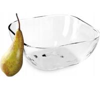 KADAX saladier en verre "Carini", Saladier, Carré saladier en verre, bol, Transparent, 20 cm, 1 pièce