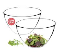 KADAX Saladier Ovale en Verre 17 cm - Bol Profond pour Bonbons, Fruits, Salade, Dessert