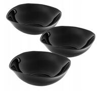KADAX Saladiers "Moulade", Set de saladiers en verre, noir, 3 pièces