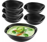 KADAX Saladiers "Moulade", Set de saladiers en verre, noir, 6 pièces
