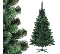 KADAX Sapin de Noël artificiel de 155 cm - Sapin de Noël réaliste avec support en plastique robuste, sapin compact et dense, idéal pour les petits espaces ou les couloirs