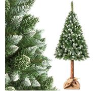 KADAX Sapin de Noël Artificiel sur Tronc, Diamant, 160 cm, Pin