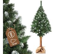KADAX Sapin de Noël Artificiel sur Un Tronc de 160 cm, Sapin de pin Ø env. 70 cm avec Pointes enneigées, 20 Branches et 8 couronnes d'arbres, Arbre de Noël en PVC (rêves de Diamant de 160 cm)