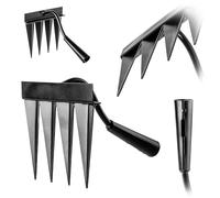 KADAX Sarcloir à 4 dents tranchantes en acier à haute teneur en carbone pour le jardinage, outil de jardinage pour désherber, ameublir et aérer la terre (sans manche)