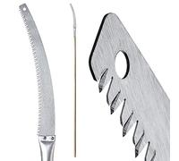 KADAX Scie à branches sur manche long, scie à main avec poignée en bois, scie à arbre à longue portée, scie de jardin résistante en forme de crochet pour arbres et arbustes élevés (35 cm)