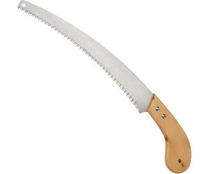 KADAX Scie de jardin, longueur de lame de scie 330 mm, scie à main avec manche en bois, scies, scie à branches en acier de haute qualité, lame de scie en acier, prise confortable