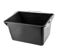 KADAX Seau de peinture carré en plastique avec poignée métal - Seau d'eau robuste avec bord verseur - Pour rénovation, jardin, nettoyage - Rectangulaire, léger - 12 l