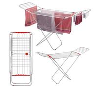 KADAX Séchoir à linge extensible pour intérieur et extérieur avec ailes - Avec 18 m de longueur de séchage - Pour jardin, balcon, terrasse, maison - Pliable - En aluminium - Robuste et léger
