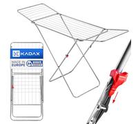 KADAX Séchoir à Linge Pliant 171 x 51 x 97 cm, Grand Etendoir à Linge pour Un Séchage Efficace et Pratique de Vos Vêtements d'Intérieur (Argent)