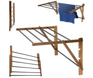 KADAX Séchoir pliable à monter soi-même, séchoir à linge extensible, étendoir à linge en accordéon, étendoir à linge tour pliable (53 x 85 cm)