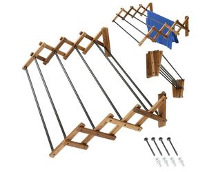 KADAX Séchoir pliable, entièrement monté, séchoir debout extensible, séchoir à linge accordéon, séchoir à linge tour pliant (85x16,5 cm)