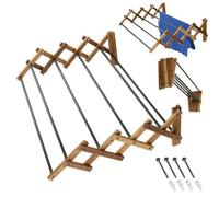 KADAX Séchoir pliable - Séchoir sur pied extensible - Séchoir à linge en accordéon - Séchoir tour pliable (63,5 x 85 cm, mur)