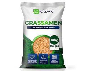 KADAX semences de gazon, 400 m², semences de gazon, gazon universel, mélange de gazon, semences de gazon, graines, mélange de semences de gazon, semences pour un gazon robuste et esthétique (10 kg)