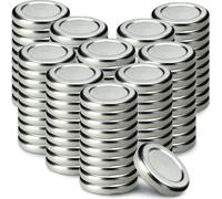 KADAX Set de couvercles de bocaux en métal "Falla", avec 4 dents d'encliquetage, argent, 43 mm, 100 pièces