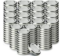 KADAX Set de couvercles de bocaux en métal "Falla", avec 4 dents d'encliquetage, argent, 43 mm, 200 pièces