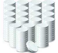 KADAX Set de couvercles de bocaux en métal "Falla", avec 4 dents d'encliquetage, blanc, 43 mm, 200 pièces