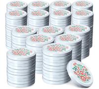 KADAX Set de couvercles de bocaux en métal "Valsta", avec 4 dents d'encliquetage, folklore, 66 mm, 200 pièces