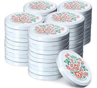 KADAX Set de couvercles de bocaux en métal "Valsta", avec 4 dents d'encliquetage, folklore, 66 mm, 50 pièces