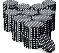 KADAX Set de couvercles de bocaux en métal "Valsta", avec 4 dents d'encliquetage, noir à pois, 66 mm, 100 pièces