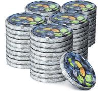 KADAX Set de couvercles de bocaux en métal "Valsta", avec 4 dents d'encliquetage, prunes, 66 mm, 50 pièces