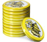 KADAX Set de couvercles de bocaux en métal "Valsta", avec 4 dents d'encliquetage, ruche, 66 mm, 10 pièces