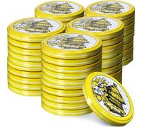 KADAX Set de couvercles de bocaux en métal "Valsta", avec 4 dents d'encliquetage, ruche, 66 mm, 50 pièces