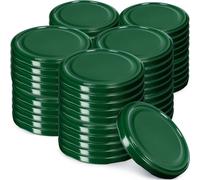 KADAX Set de couvercles de bocaux en métal "Valsta", avec 4 dents d'encliquetage, vert, 66 mm, 50 pièces