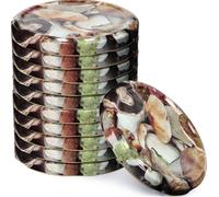KADAX Set de couvercles de bocaux en métal "Virbo", avec 6 dents d'encliquetage, champignons, 82 mm, 10 pièces