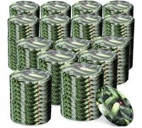KADAX Set de couvercles de bocaux en métal "Virbo", avec 6 dents d'encliquetage, cornichons, 82 mm, 200 pièces