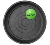 KADAX Soucoupe de pot de fleurs, ronde, diamètre : 54 cm, en plastique, pour l'intérieur et l'extérieur, accessoire pour pots de fleurs et pots de plantes, anthracite, 1 pièce